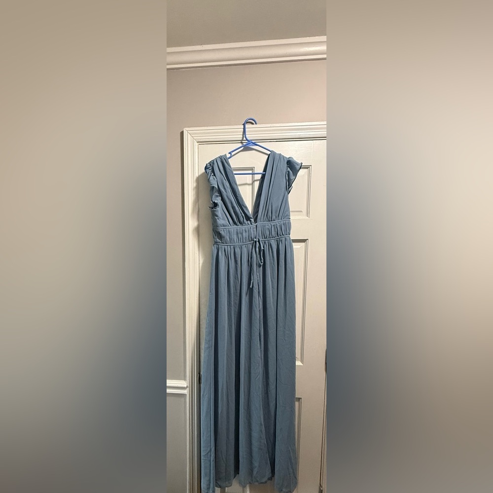 Lulu's Soft Blue Maxi Dress